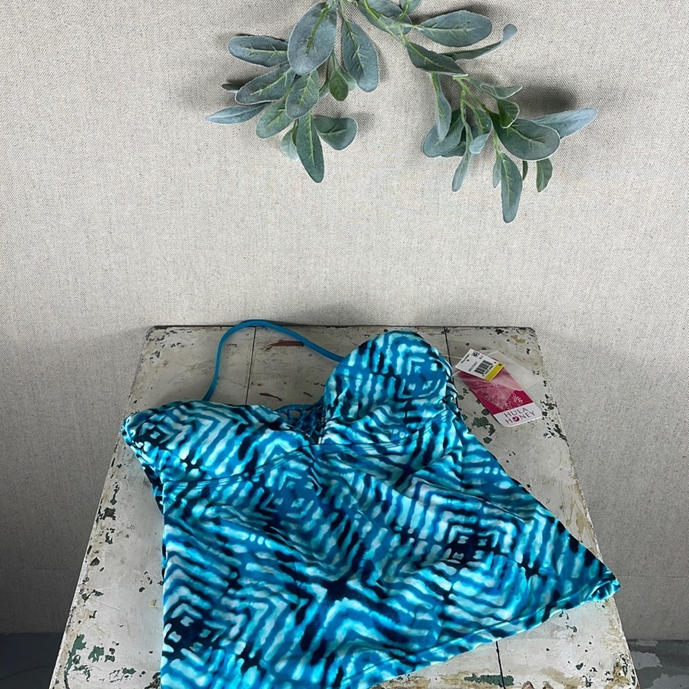 Hula Honey > Blue Halter Bathing Suit Top Medium